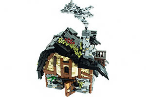 Lego® Moc Tutorial, Instructions, Walkthrough Medieval Hermit Rock Stone House